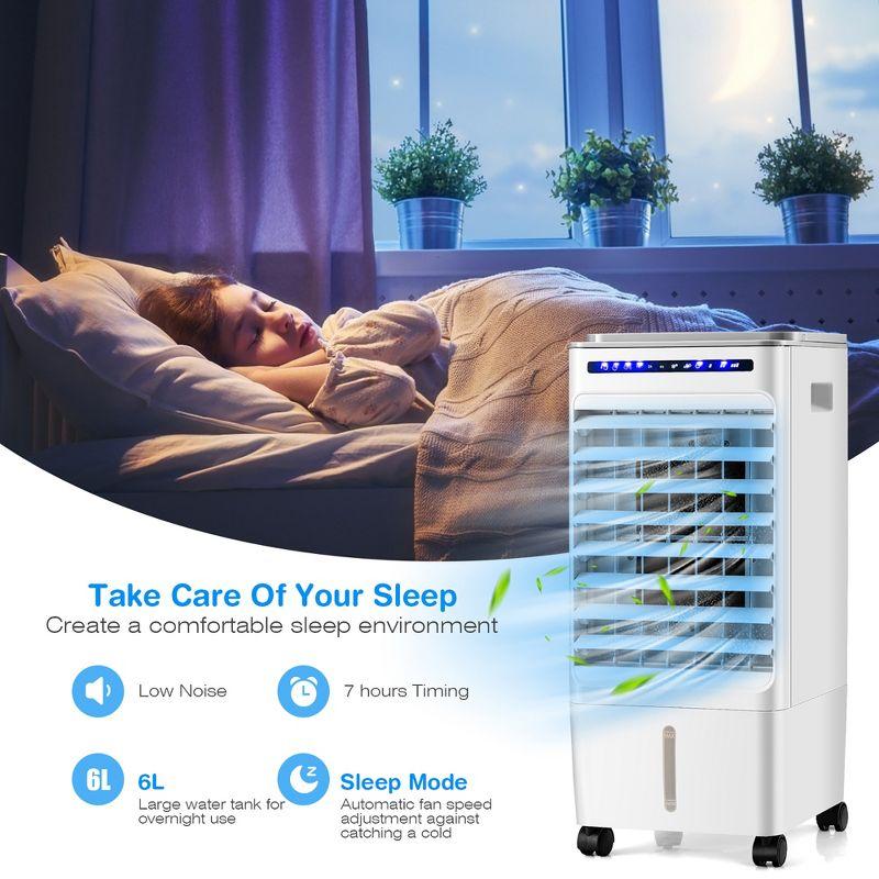 Costway 3-in-1 Evaporative Air Cooler Portable Air Cooling Fan w/ Fan & Humidifier