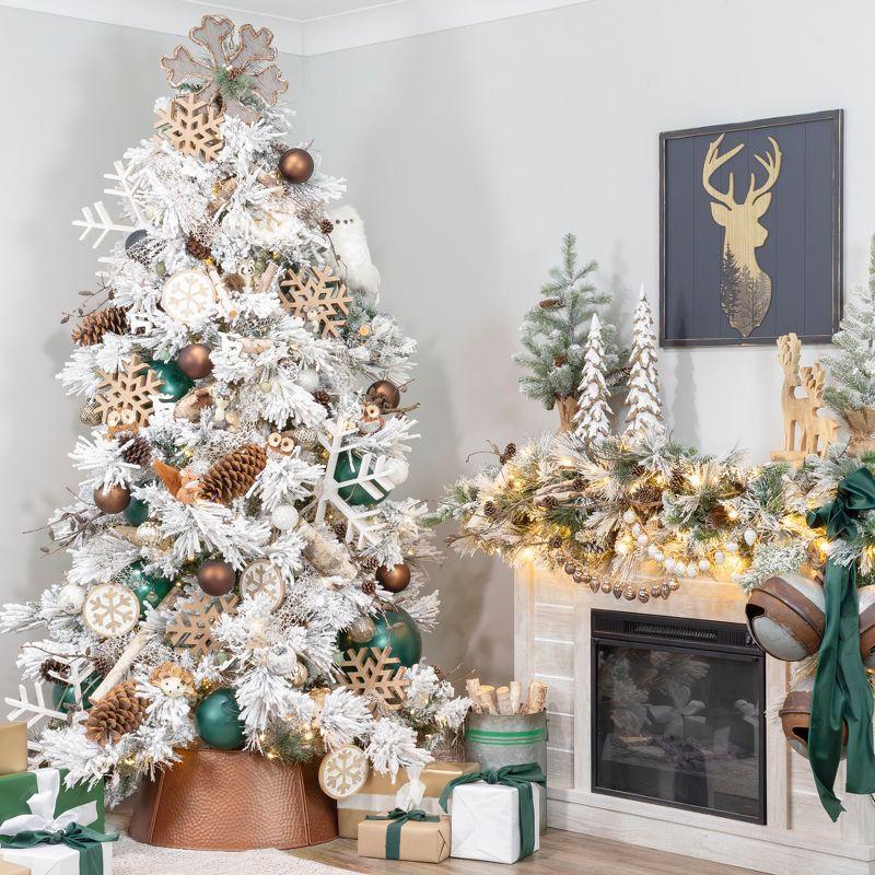 AuldHome Design 29" Copper Farmhouse Tree Collar, Farmhouse Enamelware Christmas Tree Skirt