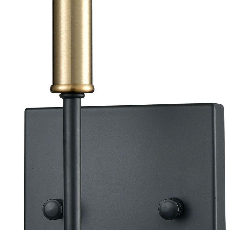 Elk Home Livingston 1 - Light Vanity in  Matte Black/Satin Brass