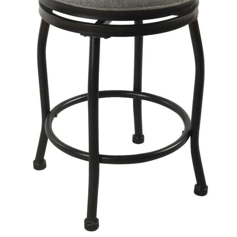 24" Swivel Counter Height Barstool with Metal Legs - HomePop