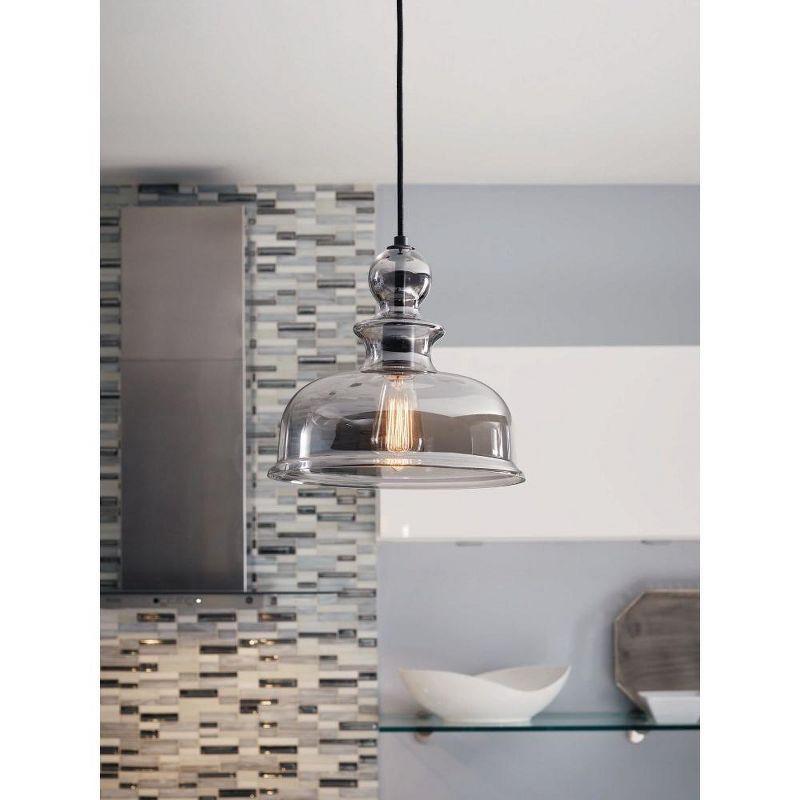 Staunton Graphite 15'' Modern Chess Piece Dome Pendant Light