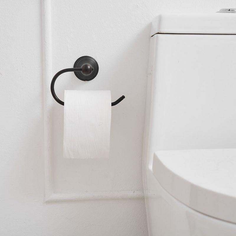 Black Zinc Alloy Wall Mounted Toilet Paper Holder