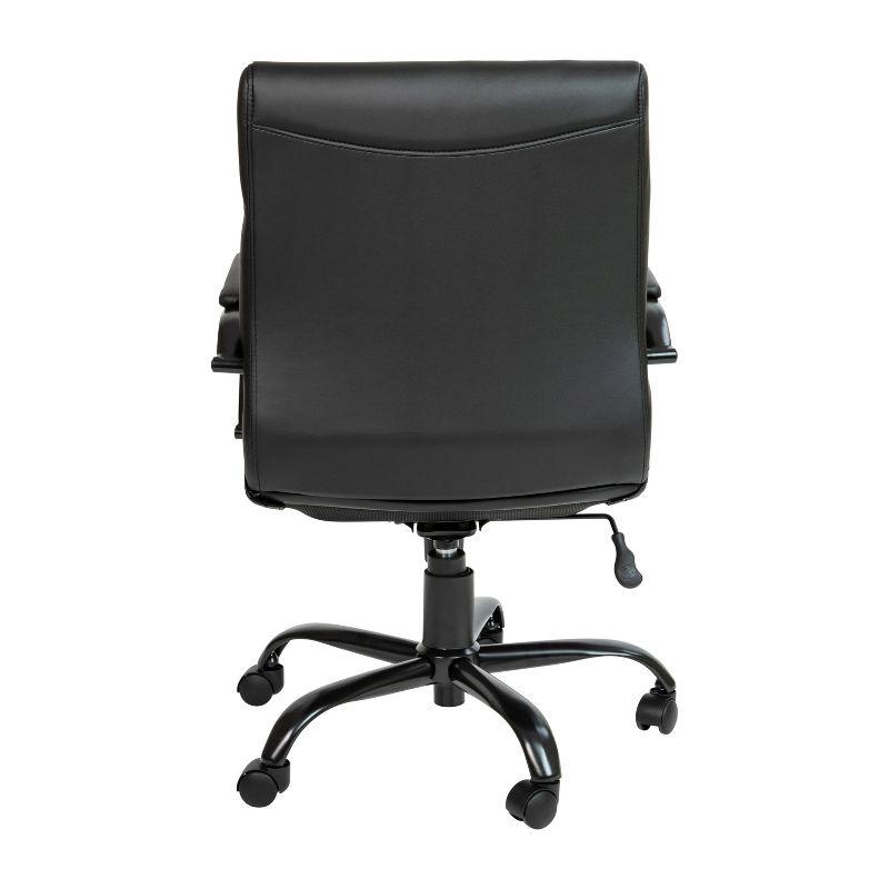 Whitney Ergonomic Upholstered Mid-Back Swivel Office Chair by Flash Furniture