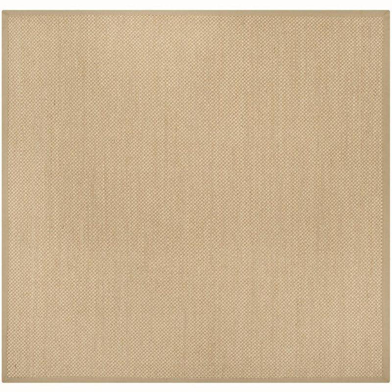Natural Fiber NF141 Power Loomed Indoor Area Rug - Maize/Linen - 4'x4' - Safavieh
