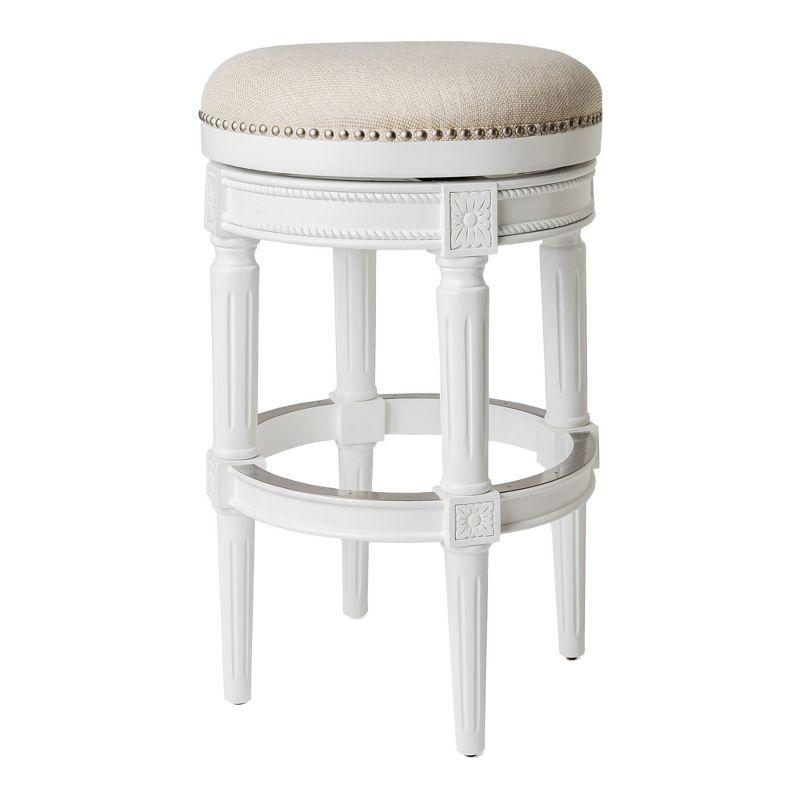 Maven Lane Pullman Backless Bar Stool with Fabric Upholstery