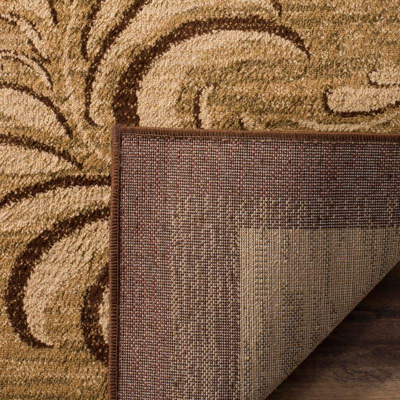 Lyndhurst LNH554 Power Loomed Area Rug - Brown/Multi - 6'7"x6'7" - Safavieh