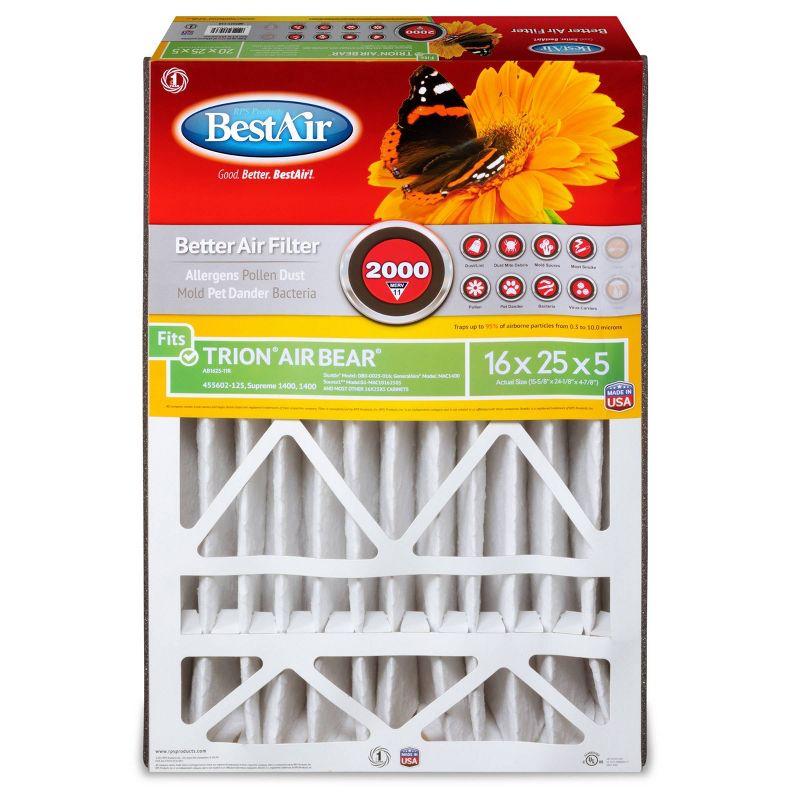 BestAir 16" x 25" x 5" MERV 11 Pleated Furnace Filter