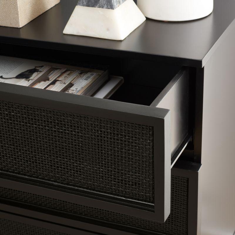 Zadie 3 Drawer Rattan Chest - CHS5004 - Black - Safavieh
