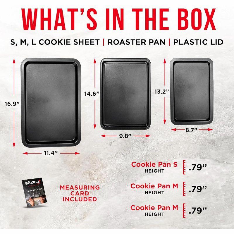 Lifemaster Non-Stick Steel 3 Piece Baking Sheet Set