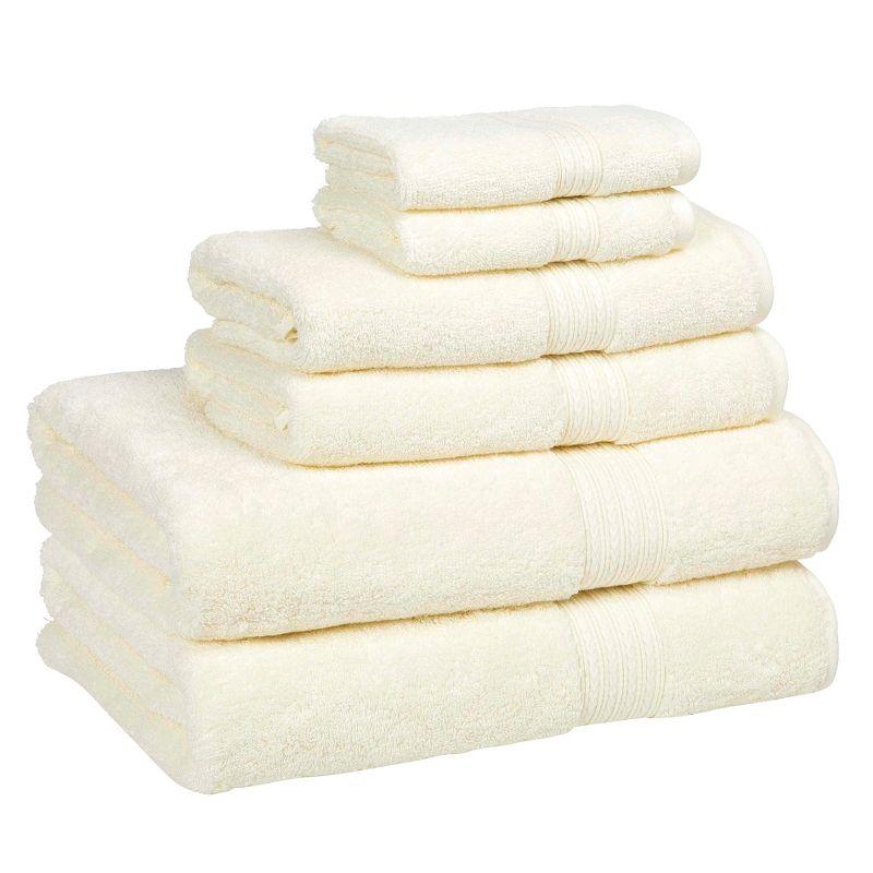 6-Piece Off-White Egyptian Cotton Towel Set