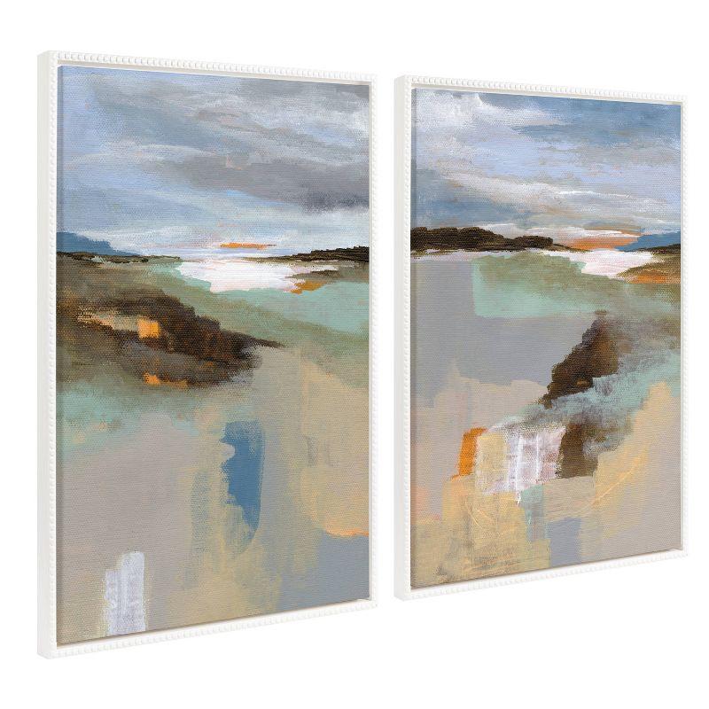 Kate & Laurel All Things Decor (Set of 2) Sylvie Big Sur I and II Framed Canvas Arts by Nikita Jariwala