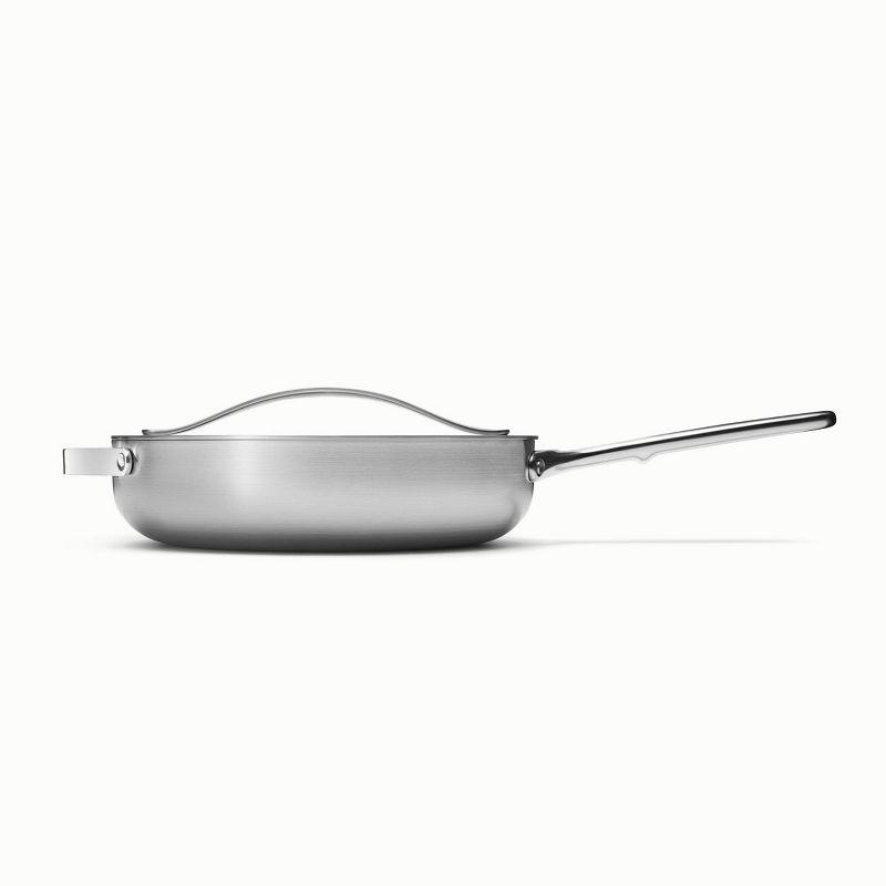 Silver 4.5qt Stainless Steel Non-Stick Sauté Pan with Lid