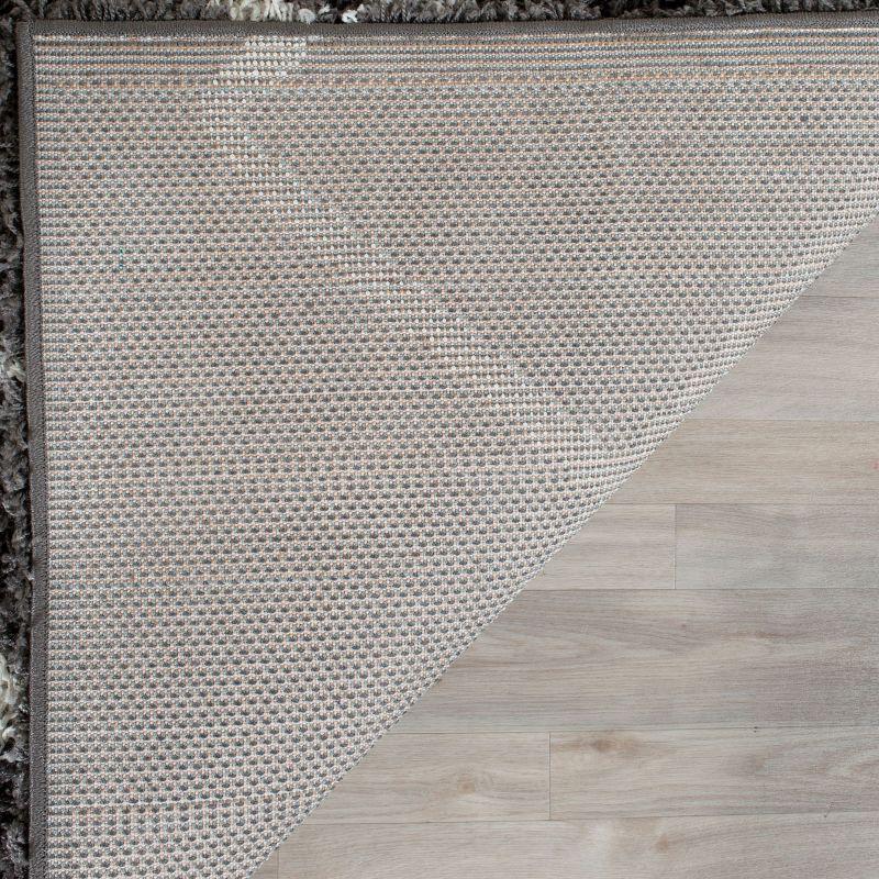 Dallas Shag SGD258 Power Loomed Indoor Area Rug - Dark Grey/Ivory - 5'1"x7'6" - Safavieh.