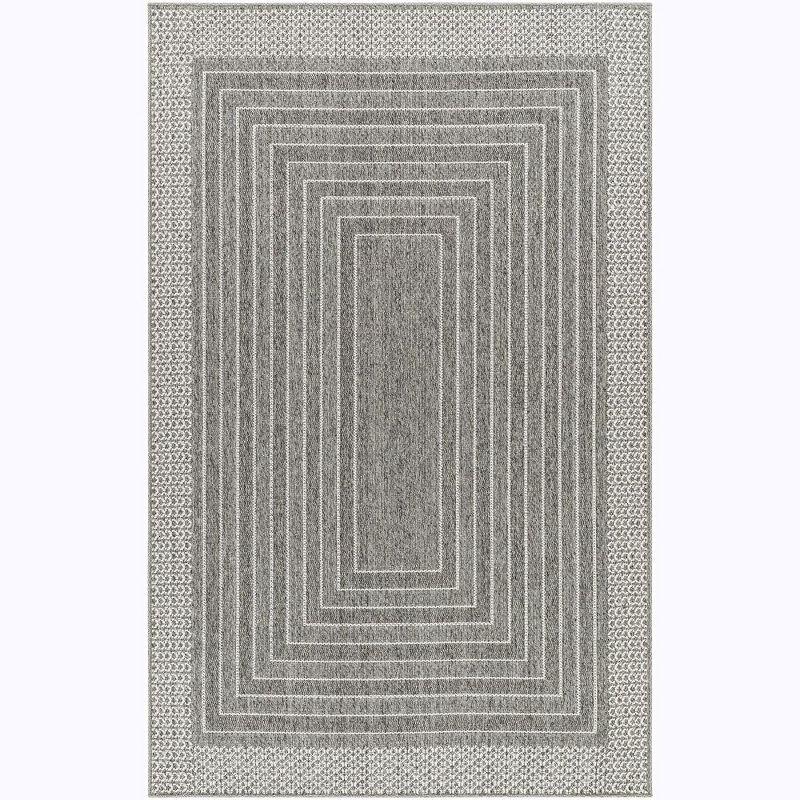 Mark & Day Chaundra 6'6"x9' Rectangle Woven Indoor and Outdoor Area Rugs Medium Gray
