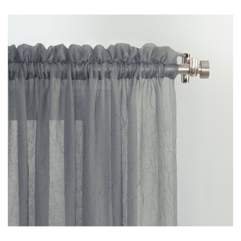 Erica Crushed Sheer Voile Rod Pocket Curtain Panel - No. 918