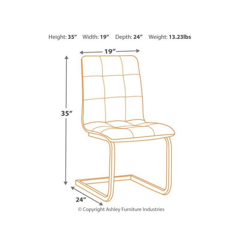 Orren Ellis Rinan Polyurethane Upholstered Metal Side Chair (Set of 4)