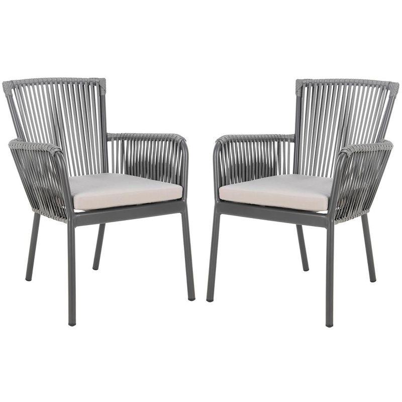 Paolo Rope Chair (Set of 2) - Grey - Safavieh.