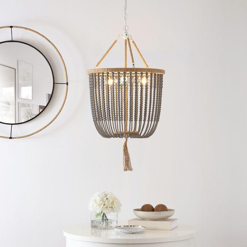 Angie Beads Pendant Lamp - LIT4476 - Grey - Safavieh