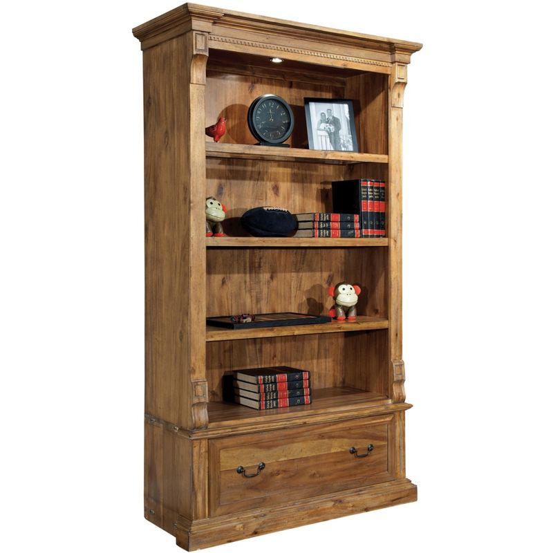 Wellington Natural Finish Adjustable Wood Bookcase