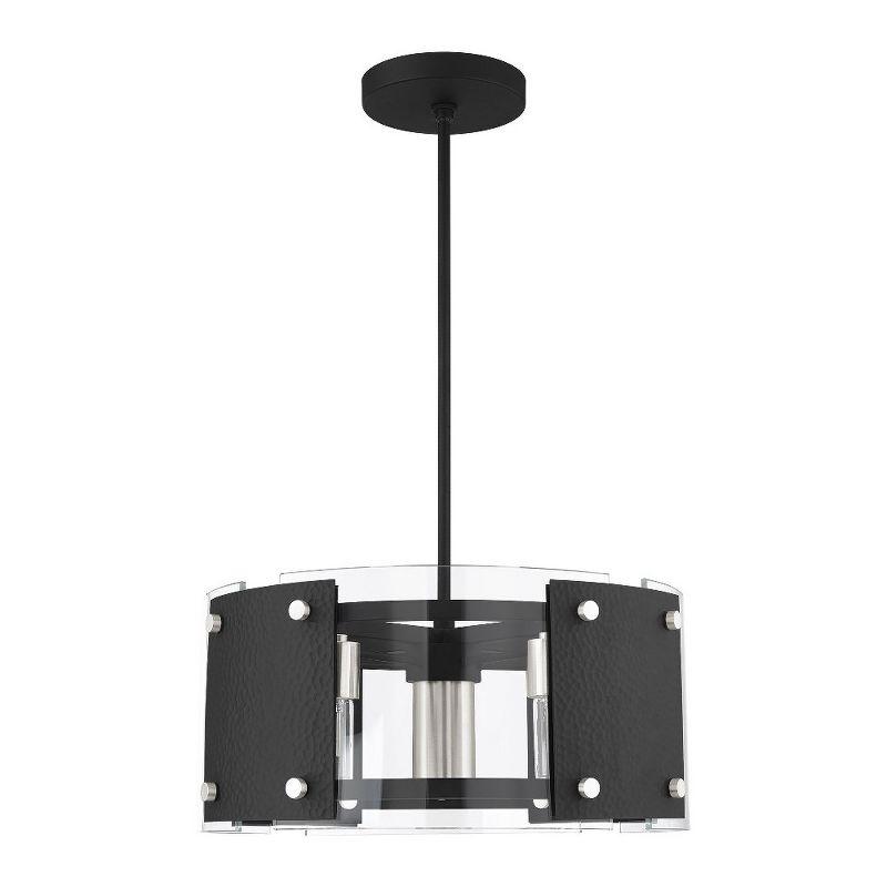 Livex Lighting Barcelona 6 - Light Pendant in  Black/Brushed Nickel