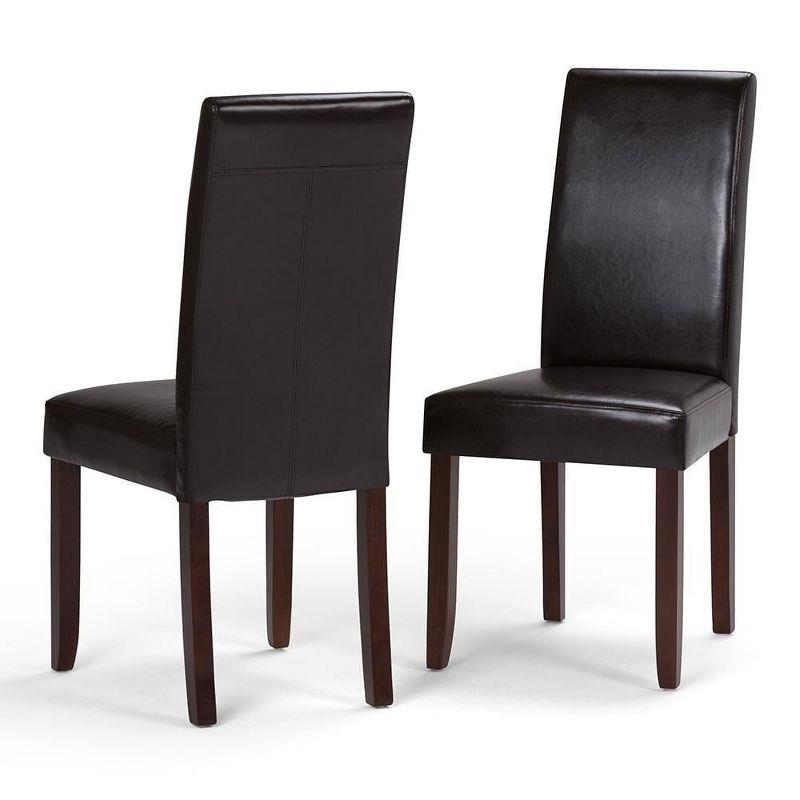 Simplihome Vegan Leather Parson Dining Chair, Acadian