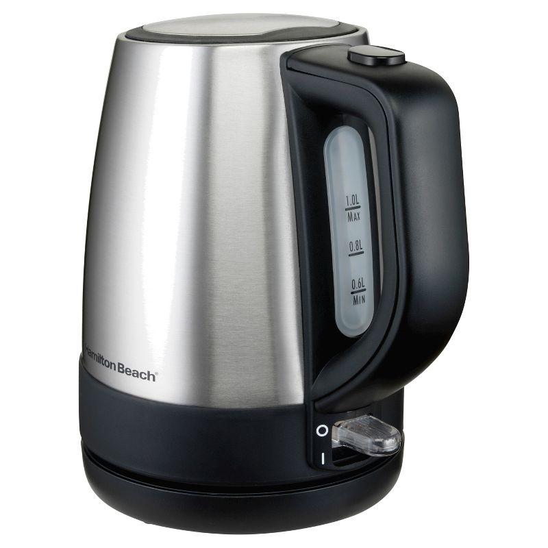 Hamilton Beach 1L Stainless Steel Electric Kettle with Overheat Protection