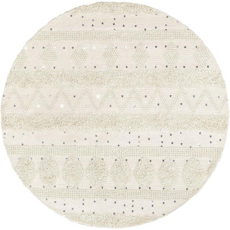 Arvin Olano x Rugs USA Chandy Textured Wool Ivory Area Rug