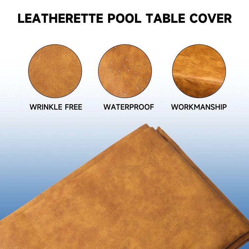 GSE 8' Pool Table Cover, 8-foot Heavy-duty Leatherette Billiards Table Cover