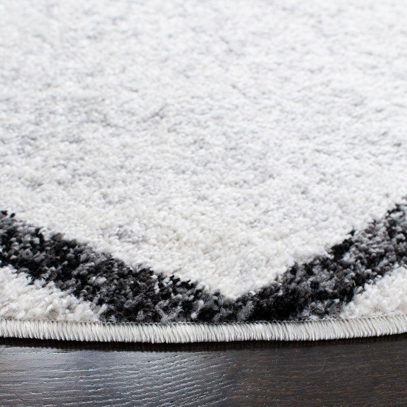 Adirondack ADR253 Machine Made Indoor Area Rug - Ivory/Charcoal - 5'-1"x7'-6" - Safavieh