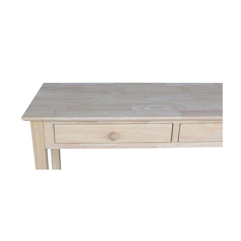 International Concepts Spencer Server-Wood: Hardwood Entryway Table with Drawers & Fixed Shelf