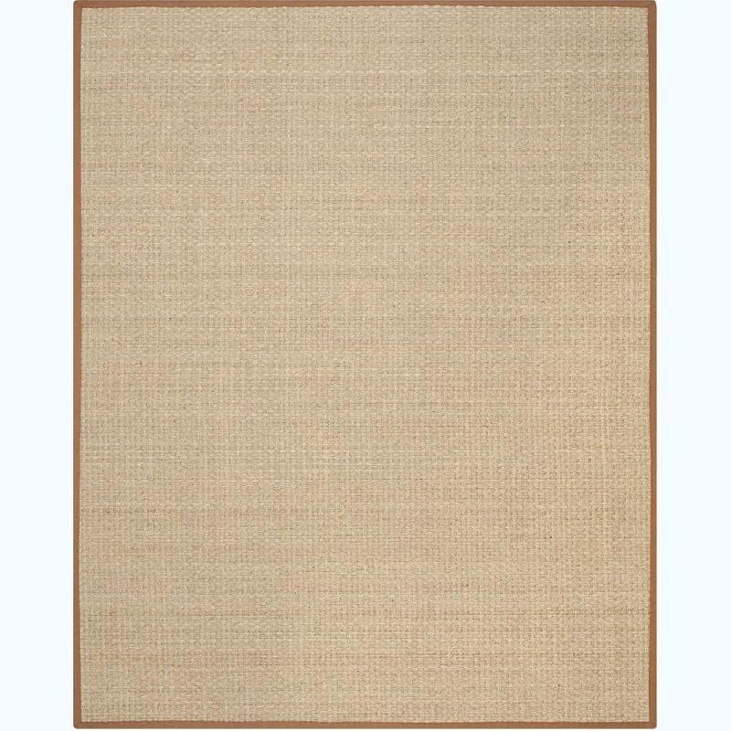 Natural Brown Hand-Knotted Cotton Area Rug 8' x 10'