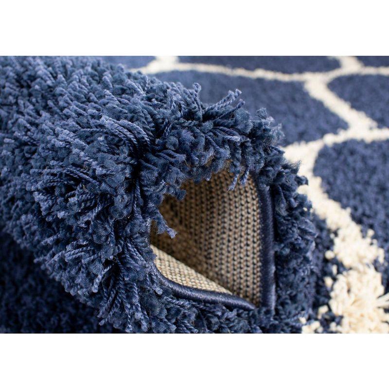Hudson Shag SGH280 Power Loomed Indoor Area Rug - Navy/Ivory - 11'x15' - Safavieh.