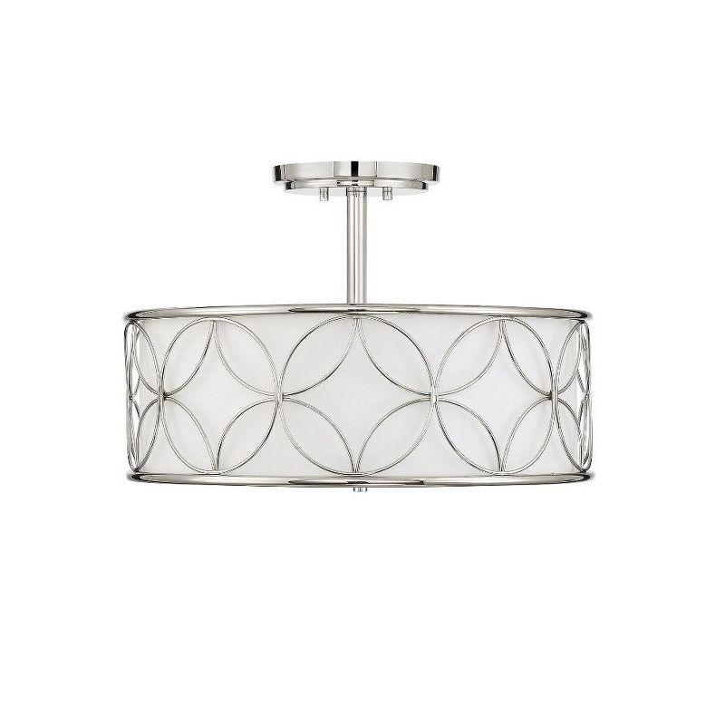 Savoy House Reid 4 - Light Semi-Flush Mount in  Polished Nickel