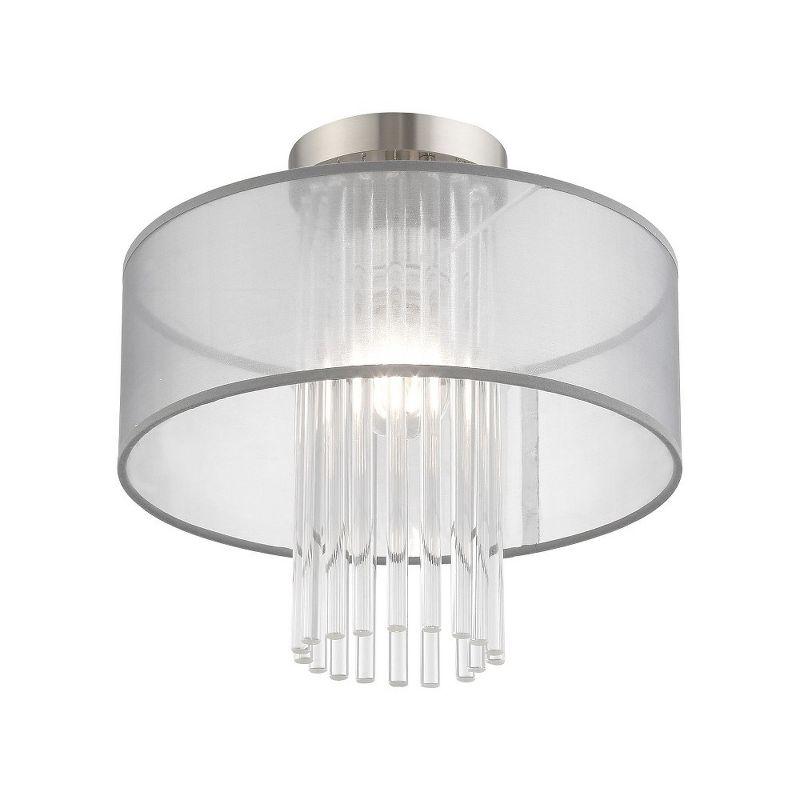 Livex Lighting Alexis 1 - Light Flush Mount in  Brushed Nickel