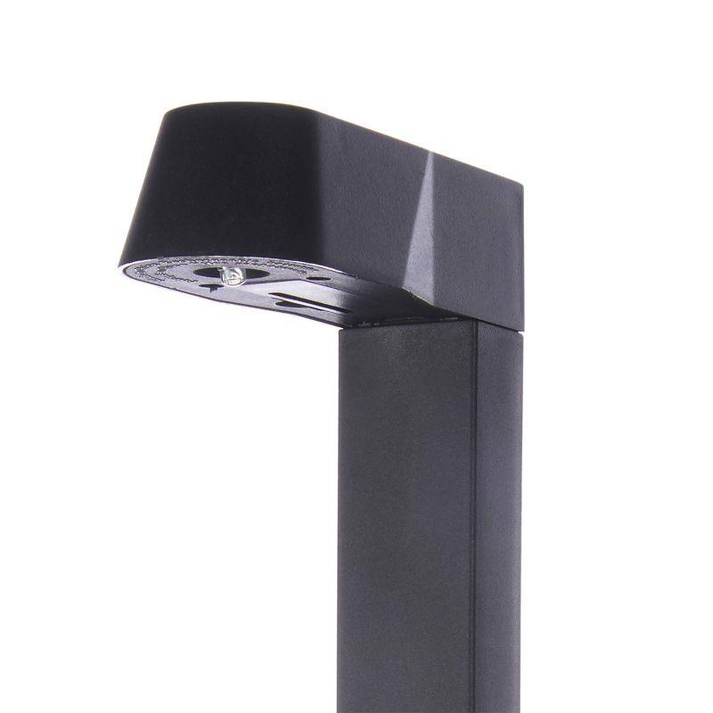 4pk Modern Solar LED Path Lights Black - Alpine Corporation