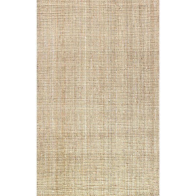 Ivory Braided Handmade Reversible Jute 8' x 10' Rug