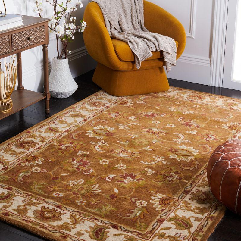Heritage HG816 Hand Tufted Area Rug - Mocha/Ivory - 3'x5' - Safavieh.