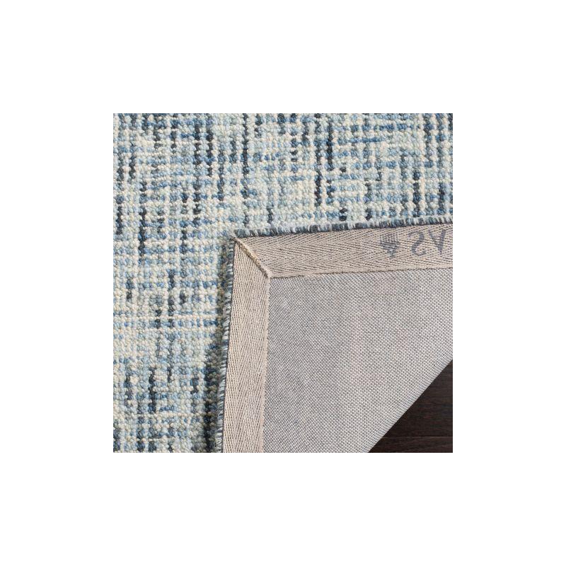 Abstract ABT468 Handmade Indoor Area Rug - Blue/Charcoal - 6'x6' - Safavieh