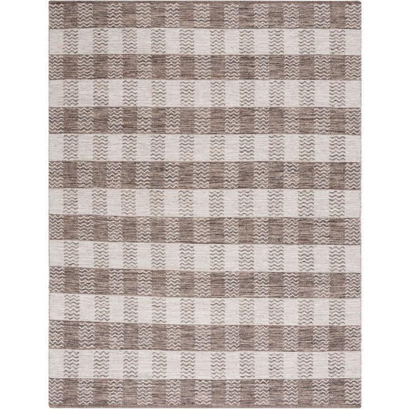 Kilim KLM351 Hand Woven Area Rug - Light Grey/Brown - 8'x10' - Safavieh