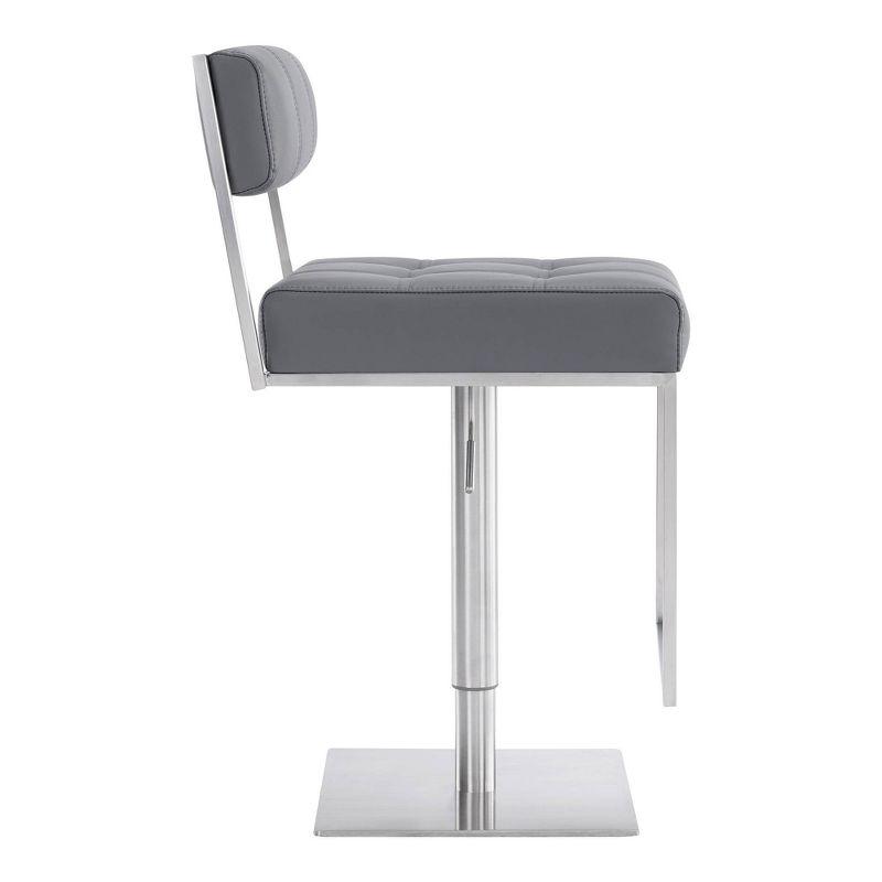 Bucholz Swivel Upholstered Adjustable Height Counter Stool with Metal Frame