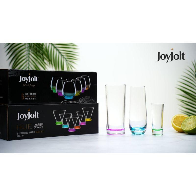 JoyJolt Hue Drinking Glasses - 13 oz