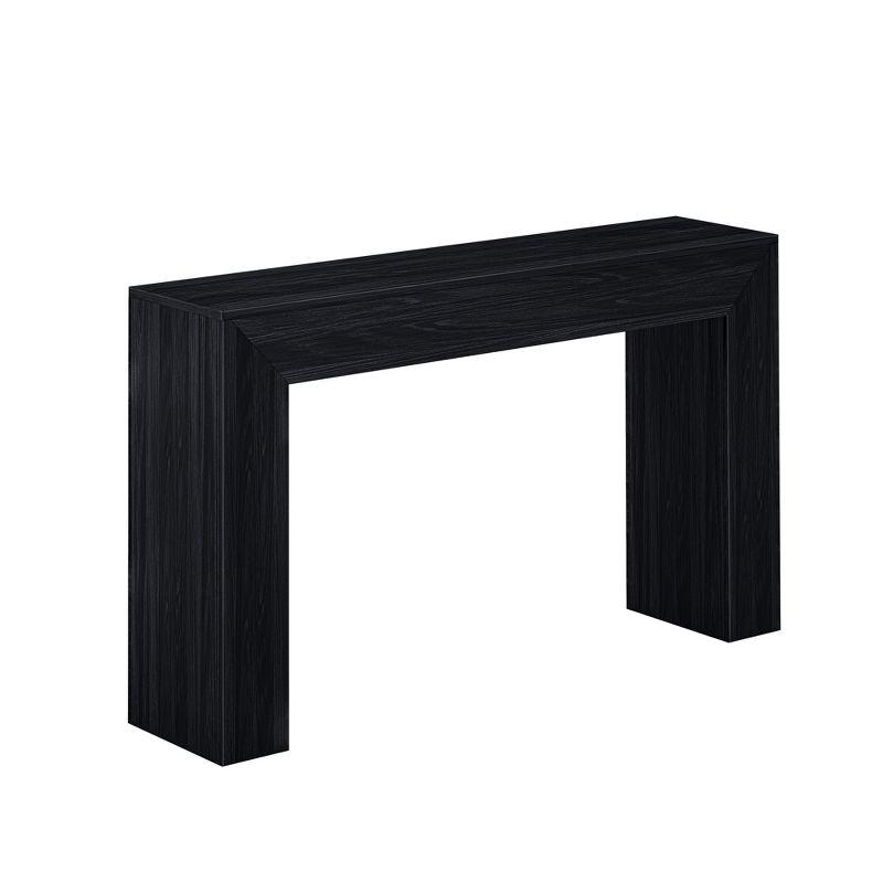 Plank+Beam Grand Console table, 56" Solid Wood Modern Sofa Table, Entryway Table for Hallway, Behind the Couch, Living Room, Foyer, Black Wirebrush