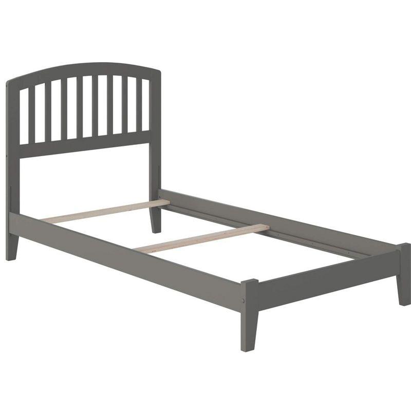 AFI Furnishings Richmond Twin Extra Long Traditional Bed with Open Footboard and Turbo Charger in Grey