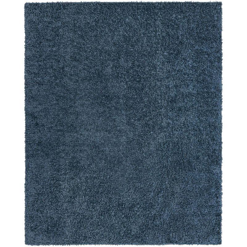 Unique Loom 8' 0 x 10' 0 Davos Shag Marine Blue Area Rug