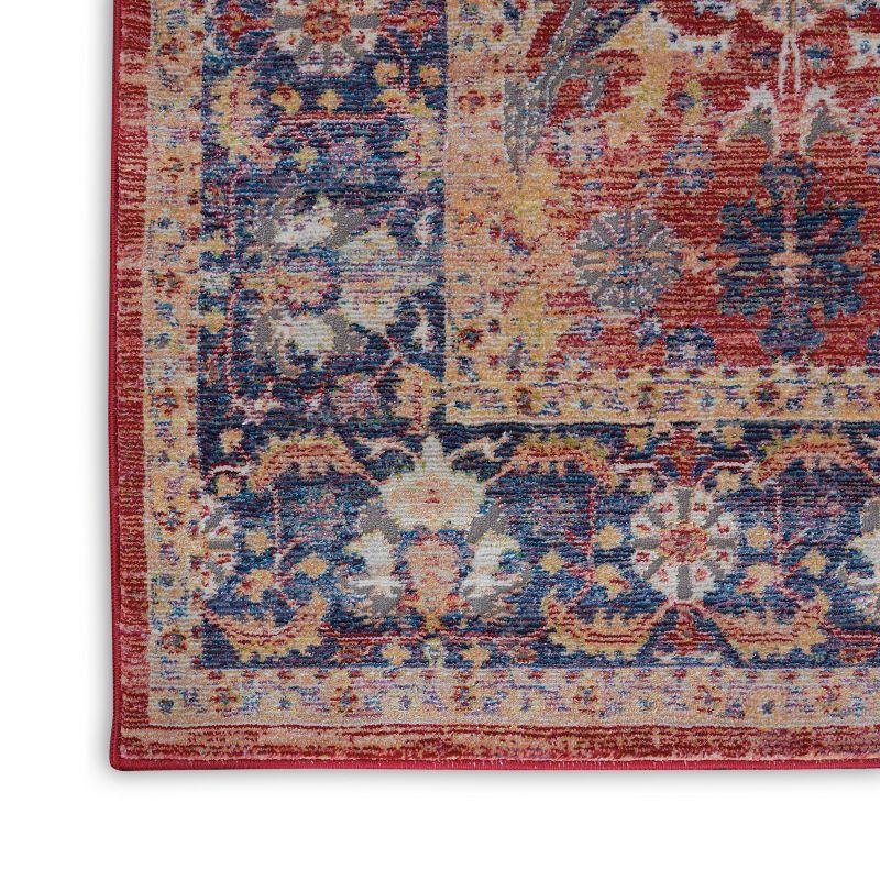 Global Vintage GLB02 Red Area Rug Persian Vintage Floral By Nourison