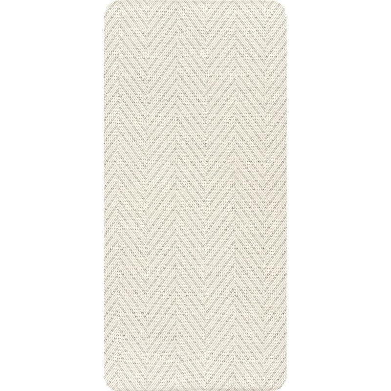 Beige Rectangular Anti-Fatigue Kitchen Comfort Mat