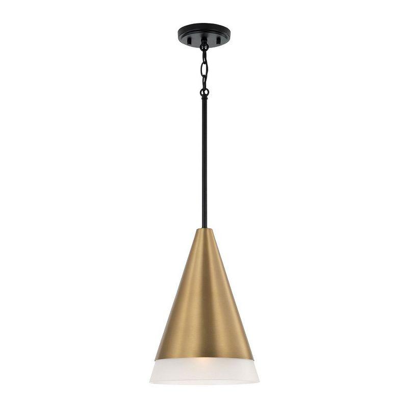 Capital Lighting Avant 1 - Light Pendant in  Aged Brass/Black