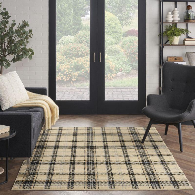 Nourison Grafix Contemporary Plaid Area Rug