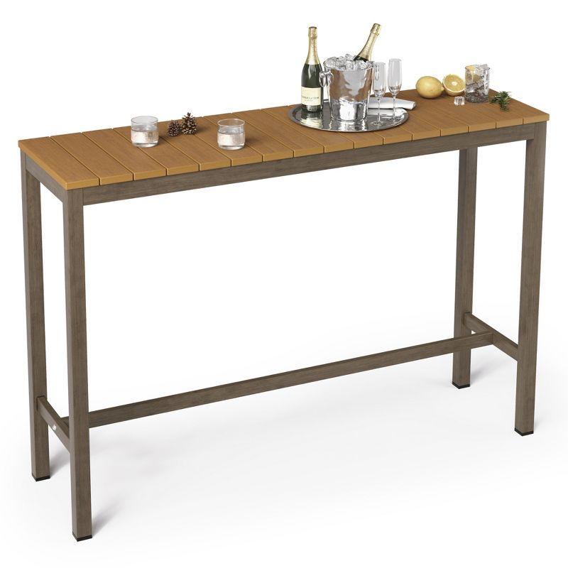 Arceso  Outdoor Bar Table, 45 Inch Patio Bar Height Counter Table,  Waterproof HDPS Table for Hot Tub, Balcony, Yard, Indoor or Outdoor Use