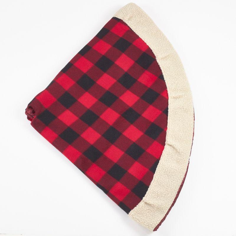 Saro Lifestyle Buffalo Plaid Christmas Tree Skirt